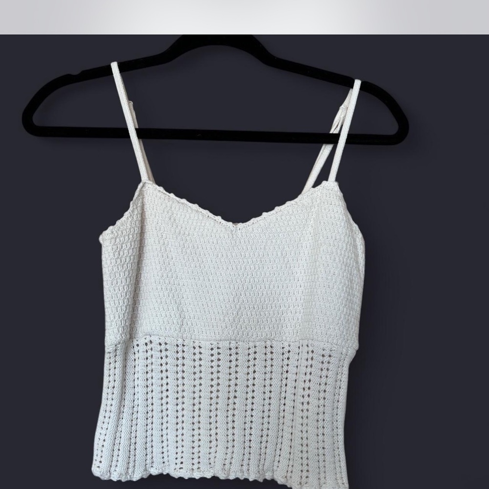 Elegant White Crochet Women's Top